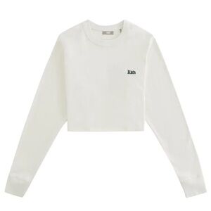 Kith White Cropped Long-Sleeve Top